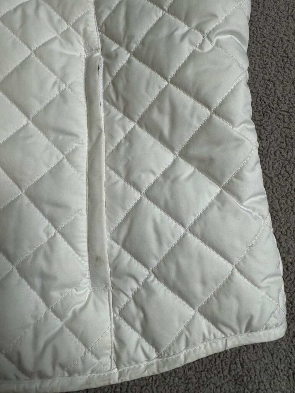 Eddie Bauer Womens Quilted White Vest XL Full-Zip Lightweight Pockets Sleeveless - Picture 10 of 12